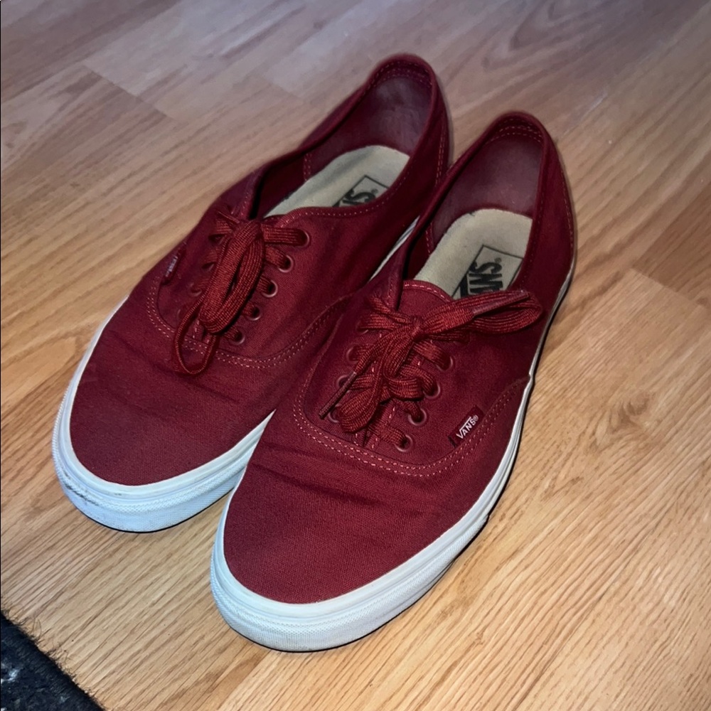 Vans Maroon/White Classics Mens 11.5